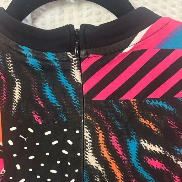 PUMA Women's Black and Vibrant Patterned Mini Dress - Picture 6 of 6